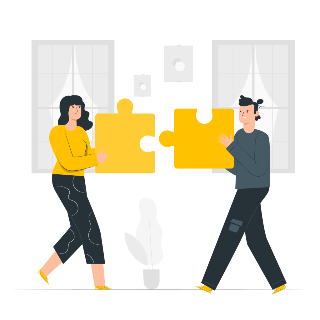 Ilustracja: rozmowa i dopasowywanie elementów – częste pytania o depresję